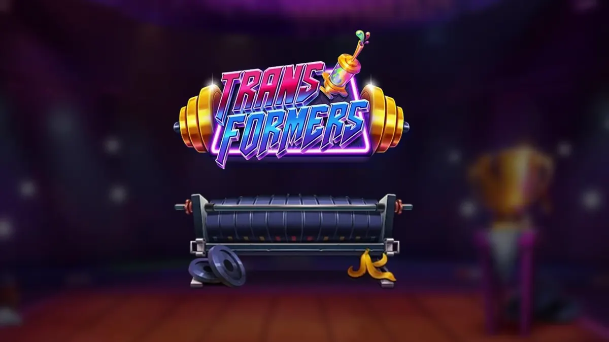 Tampilan layar permainan slot Transformers yang menampilkan karakter Brosephine di perangkat seluler